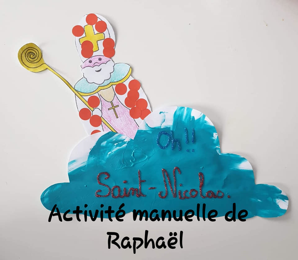 Saint Nicolas sur son nuage
